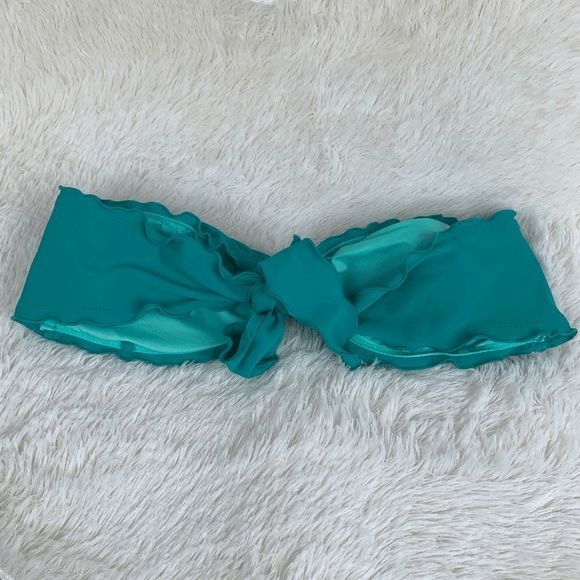 NEW Women's Small Victoria's Secret Bikini Top Swimsuit Bathing Suit Blue Aqua - Picture 8 of 8
